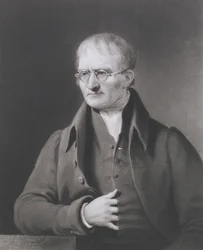 Retrato de John Dalton (1766-1844) gravado por C. Turner